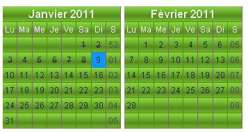 T�l�charger le mod�le de calendrier